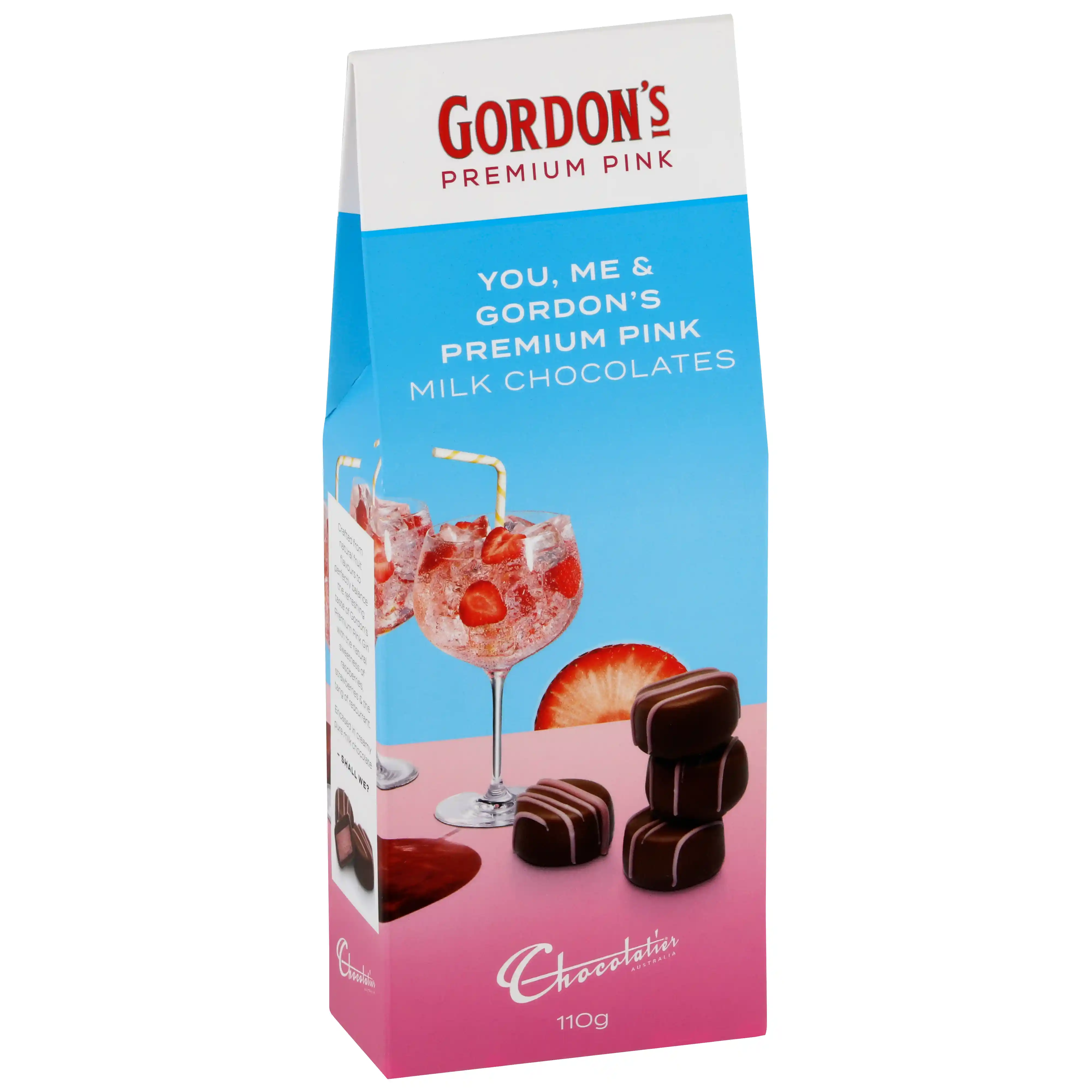 Chocolatier Gordon's Pink Gin Milk Chocolate Liqueur Truffles (110g)