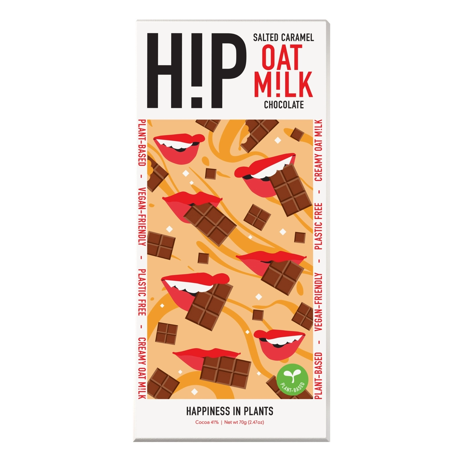 HiP Chocolate Salted Caramel Oat Milk Chocolate (70g)